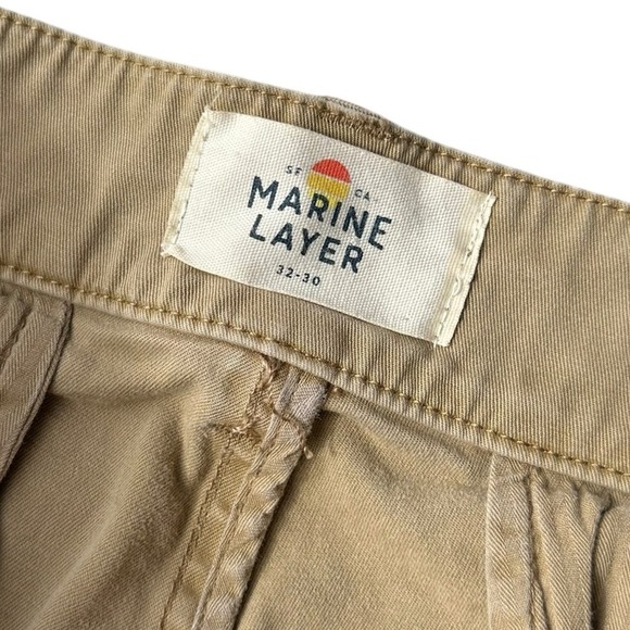 Marine Layer Mens Khaki Tan Slim Fit Casual Chino Pants Size 32x30 - Picture 2 of 8